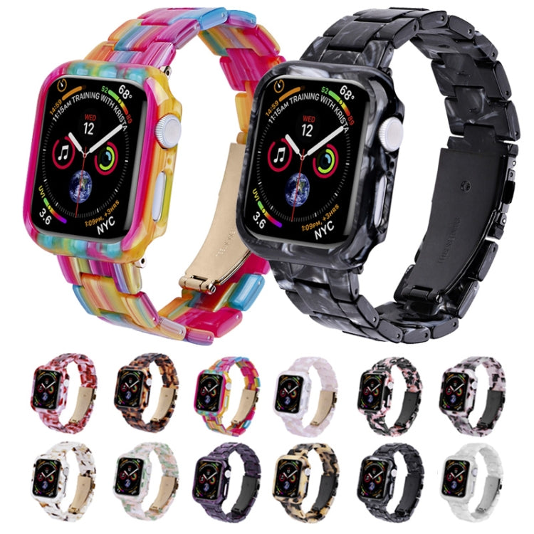 For Apple Watch Ultra 2 / Ultra 49mm Printed Resin PC Watch Band Case Kit(Rainbow) - Watch Cases by buy2fix | Online Shopping UK | buy2fix