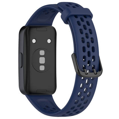 For Huawei Band 8 Solid Color Breathable Silicone Watch Band(Midnight Blue) - Watch Bands by buy2fix | Online Shopping UK | buy2fix