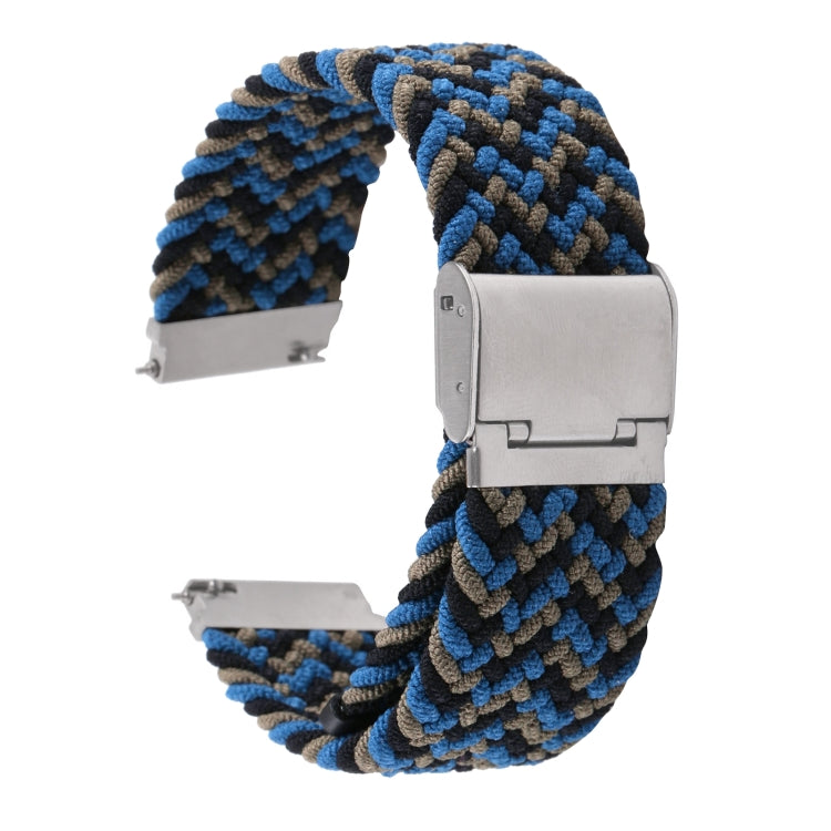 For Samsung Galaxy Watch 6 / 6 Classic Nylon Braided Metal Buckle Watch Band(W Black Blue Green) - Watch Bands by buy2fix | Online Shopping UK | buy2fix