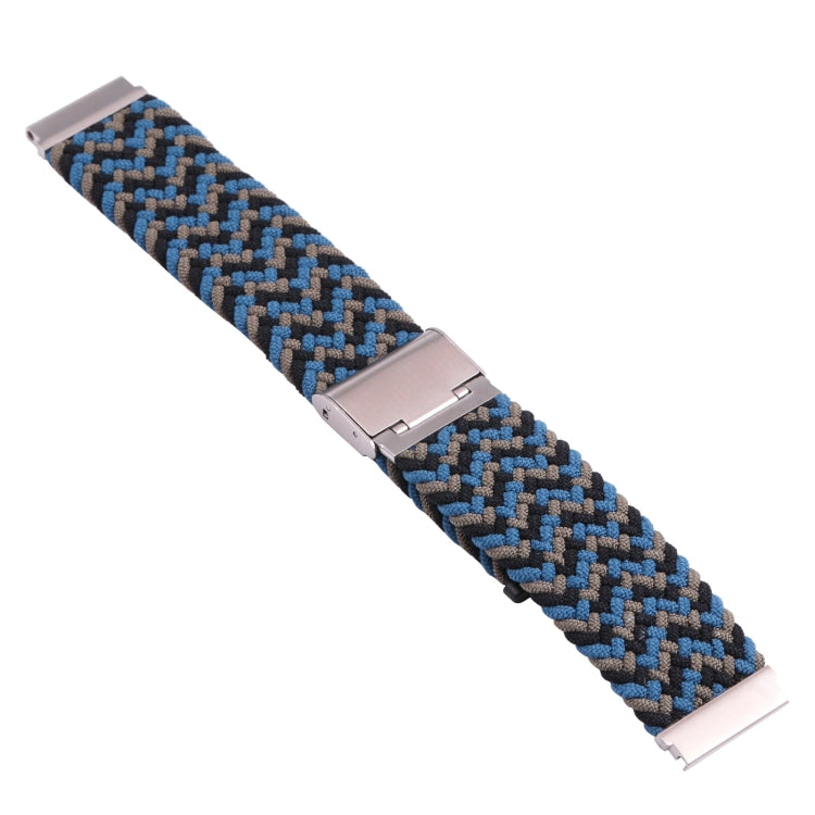 For Samsung Galaxy Watch 6 / 6 Classic Nylon Braided Metal Buckle Watch Band(W Black Blue Green) - Watch Bands by buy2fix | Online Shopping UK | buy2fix