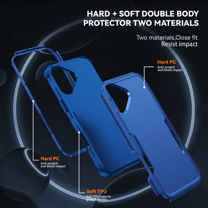 For iPhone 16 Plus Commuter Shockproof TPU + PC Phone Case(Royal Blue) - iPhone 16 Plus Cases by buy2fix | Online Shopping UK | buy2fix