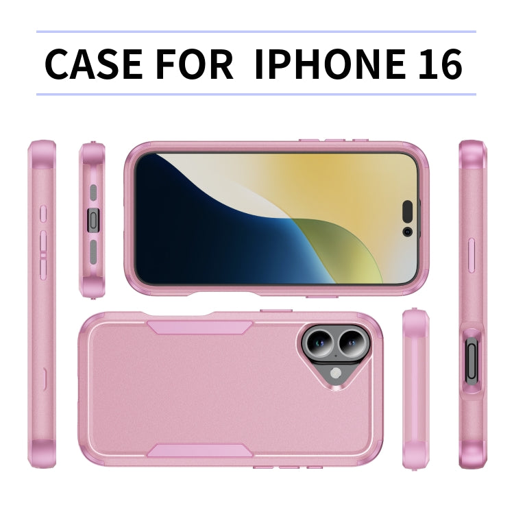 For iPhone 16 Plus Commuter Shockproof TPU + PC Phone Case(Pink) - iPhone 16 Plus Cases by buy2fix | Online Shopping UK | buy2fix