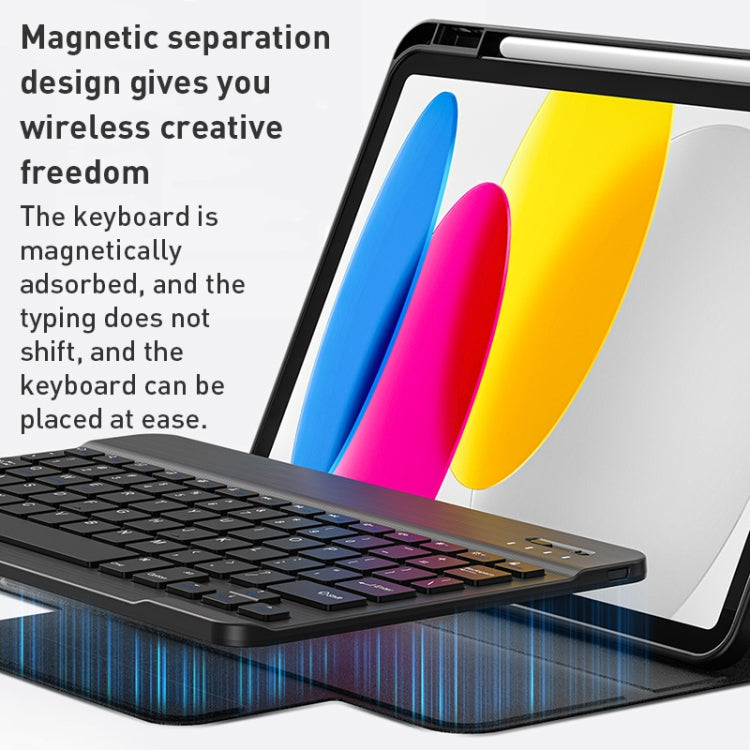 For iPad 10th Gen 10.9 2022 WiWU Skin Feel Magnetic Detachable Keyboard Tablet Case(Black) - Universal by WIWU | Online Shopping UK | buy2fix
