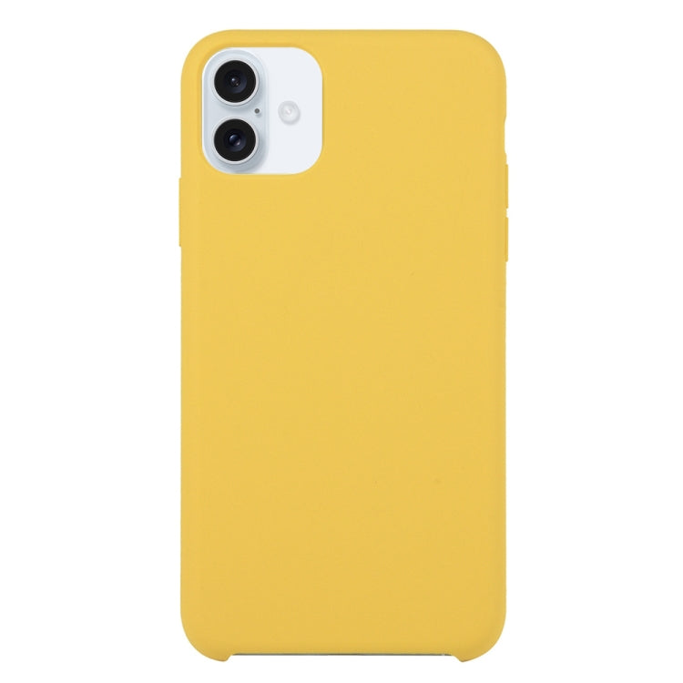 For iPhone 16 Plus Solid Silicone Phone Case(Yellow) - iPhone 16 Plus Cases by buy2fix | Online Shopping UK | buy2fix