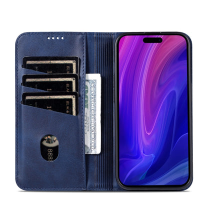 For iPhone 16 Pro AZNS Magnetic Calf Texture Flip Leather Phone Case(Dark Blue) - iPhone 16 Pro Cases by AZNS | Online Shopping UK | buy2fix