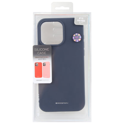 For iPhone 15 Pro Max GOOSPERY SILICONE Silky Soft TPU Phone Case(Blue) - iPhone 15 Pro Max Cases by GOOSPERY | Online Shopping UK | buy2fix