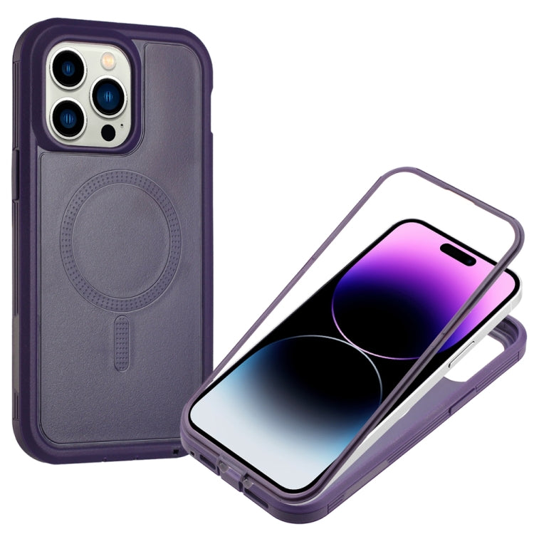 For iPhone 15 Pro Defender Series XT MagSafe Magnetic PC + TPU Shockproof Phone Case(Dark Purple) - iPhone 15 Pro Cases by buy2fix | Online Shopping UK | buy2fix