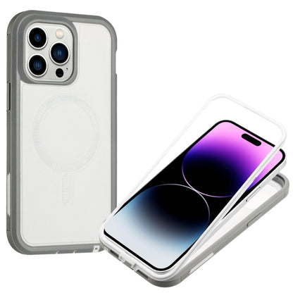 For iPhone 14 Plus Defender Series XT MagSafe Magnetic PC + TPU Shockproof Phone Case(White+Grey) - iPhone 14 Plus Cases by buy2fix | Online Shopping UK | buy2fix