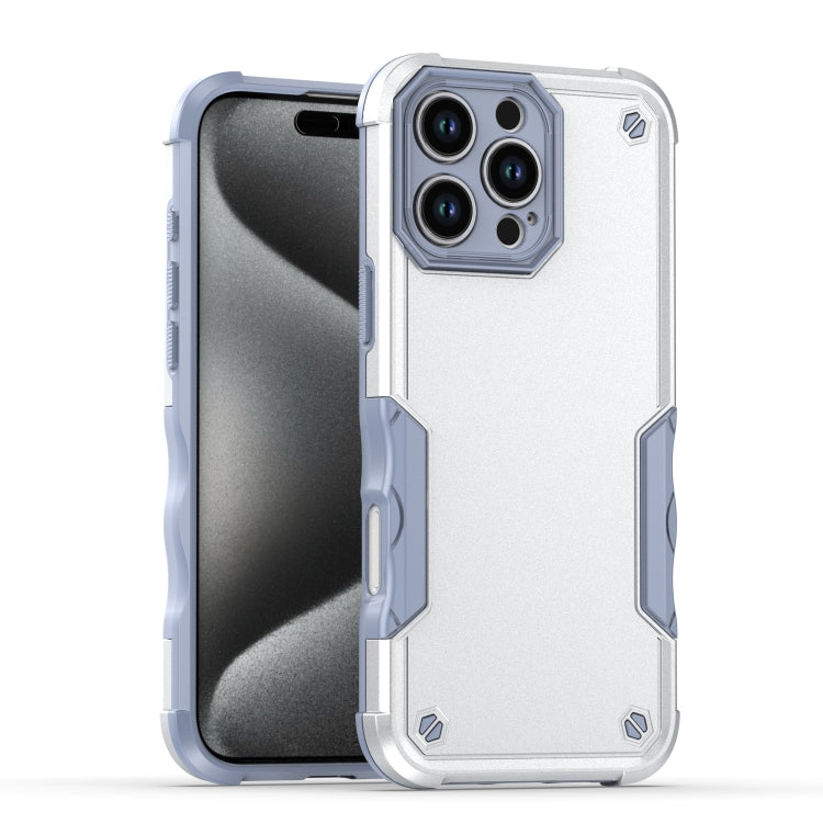 For iPhone 16 Pro Non-slip Shockproof Armor Phone Case(White) - iPhone 16 Pro Cases by buy2fix | Online Shopping UK | buy2fix