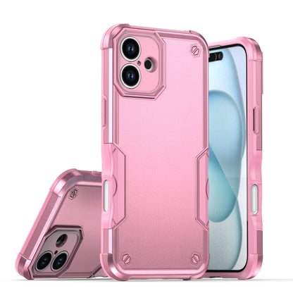 For iPhone 16 Non-slip Shockproof Armor Phone Case(Pink) - iPhone 16 Cases by buy2fix | Online Shopping UK | buy2fix