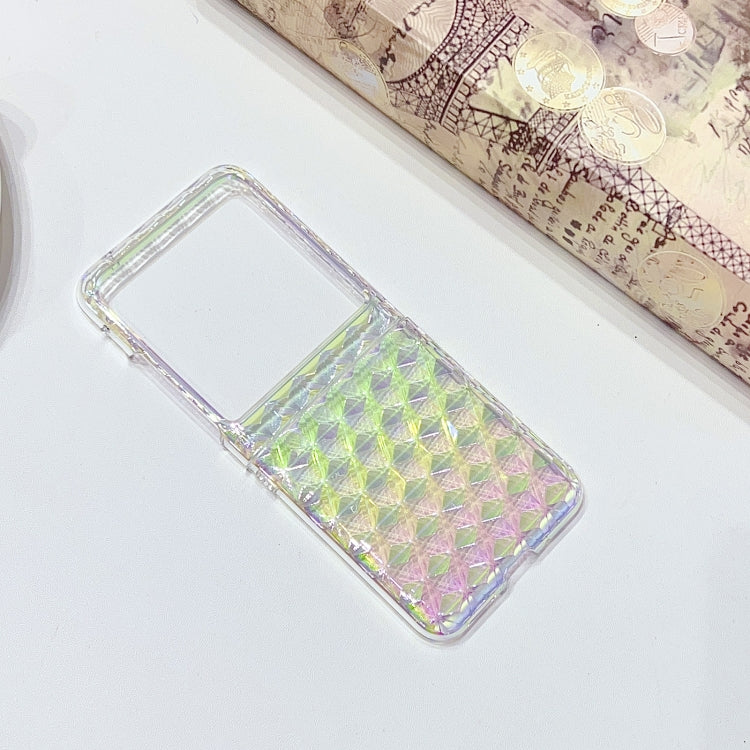 For Motorola Razr 40 Ultra Colorful Diamond Texture PC Phone Case(Gradient Pink Green) - Motorola Cases by buy2fix | Online Shopping UK | buy2fix