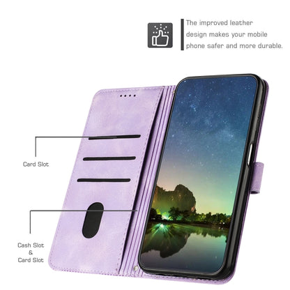 For Motorola Moto G Play 5G 2024/Moto G 5G 2024 Dream Triangle Leather Phone Case with Lanyard(Purple) - Motorola Cases by buy2fix | Online Shopping UK | buy2fix