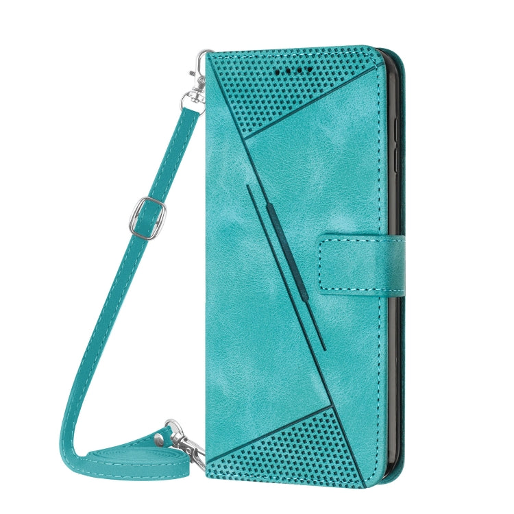 For Motorola Moto G Stylus 5G 2024 Dream Triangle Leather Phone Case with Lanyard(Green) - Motorola Cases by buy2fix | Online Shopping UK | buy2fix