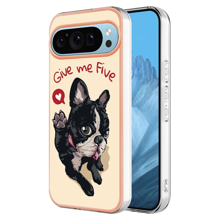 For Google Pixel 9 Pro XL Electroplating Dual-side IMD Phone Case(Lucky Dog) - Google Cases by buy2fix | Online Shopping UK | buy2fix