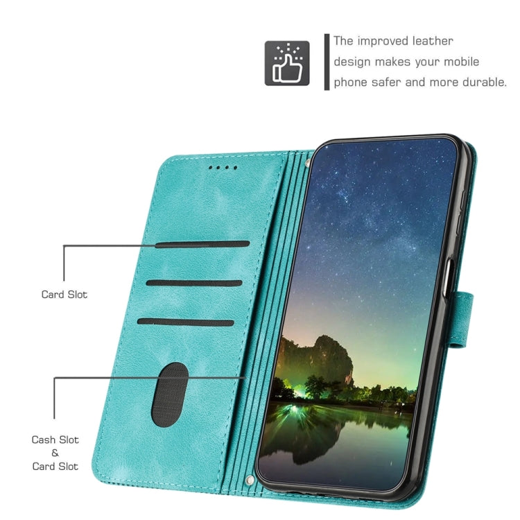 For OnePlus 11 Dream Triangle Leather Phone Case with Lanyard(Green) - OnePlus Cases by buy2fix | Online Shopping UK | buy2fix