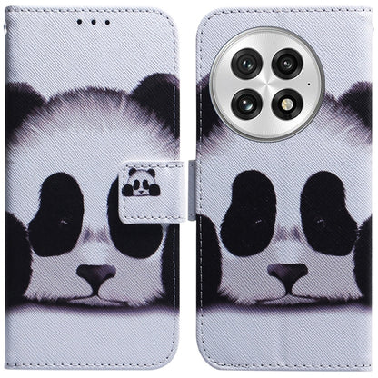 For OnePlus 13 Coloured Drawing Flip Leather Phone Case(Panda) - OnePlus Cases by buy2fix | Online Shopping UK | buy2fix