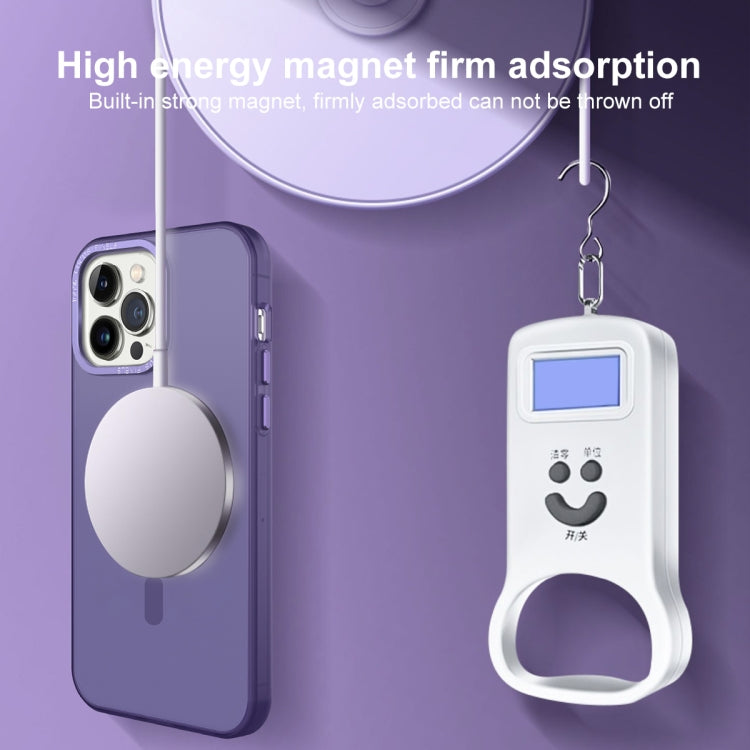 For iPhone 12 Pro Max MagSafe Frosted Translucent Mist Phone Case(Dark Purple) - iPhone 12 Pro Max Cases by buy2fix | Online Shopping UK | buy2fix