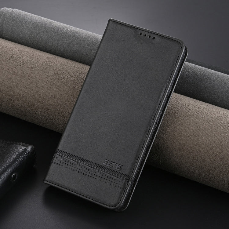 For OPPO Find X7 Ultra AZNS Magnetic Calf Texture Flip Leather Phone Case(Black) - Find X7 Ultra Cases by AZNS | Online Shopping UK | buy2fix