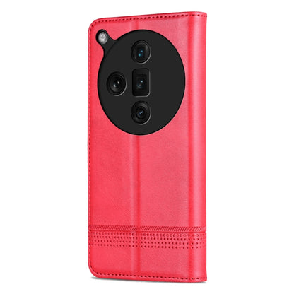 For OPPO Find X7 Ultra AZNS Magnetic Calf Texture Flip Leather Phone Case(Red) - OPPO Cases by AZNS | Online Shopping UK | buy2fix