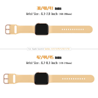 For Apple Watch SE 2022 44mm Pin Buckle Silicone Watch Band(Light Orange) - Watch Bands by buy2fix | Online Shopping UK | buy2fix