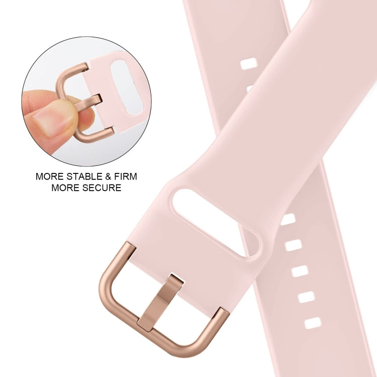 For Apple Watch Series 7 41mm Pin Buckle Silicone Watch Band(Pink Sand) - Watch Bands by buy2fix | Online Shopping UK | buy2fix