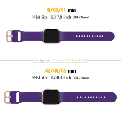 For Apple Watch SE 40mm Pin Buckle Silicone Watch Band(Purple) - Watch Bands by buy2fix | Online Shopping UK | buy2fix