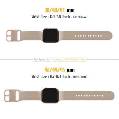 For Apple Watch SE 40mm Pin Buckle Silicone Watch Band(Milk Tea) - Watch Bands by buy2fix | Online Shopping UK | buy2fix