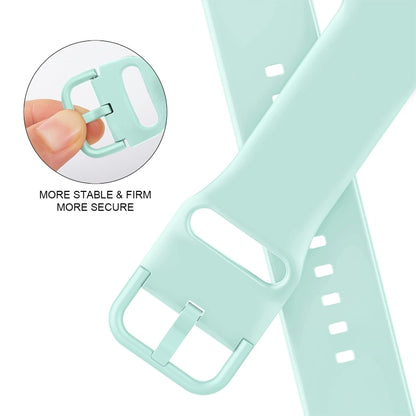 For Apple Watch SE 44mm Pin Buckle Silicone Watch Band(Mint Green) - Watch Bands by buy2fix | Online Shopping UK | buy2fix