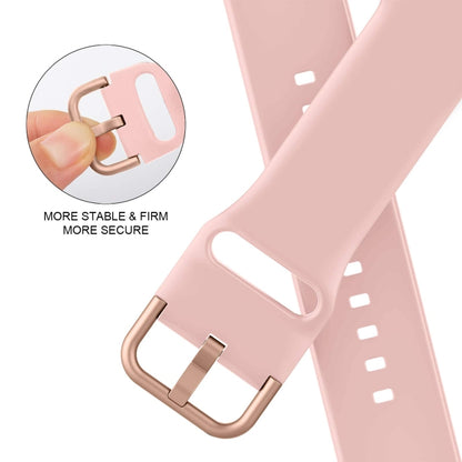 For Apple Watch Series 6 40mm Pin Buckle Silicone Watch Band(Pink) - Watch Bands by buy2fix | Online Shopping UK | buy2fix