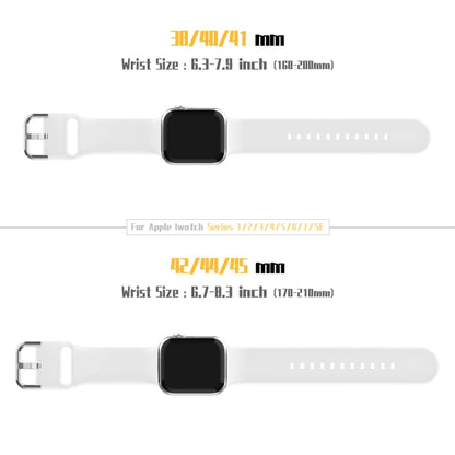 For Apple Watch Series 6 44mm Pin Buckle Silicone Watch Band(White) - Watch Bands by buy2fix | Online Shopping UK | buy2fix