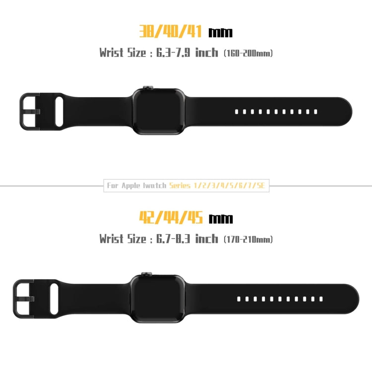 For Apple Watch Series 6 44mm Pin Buckle Silicone Watch Band(Black) - Watch Bands by buy2fix | Online Shopping UK | buy2fix