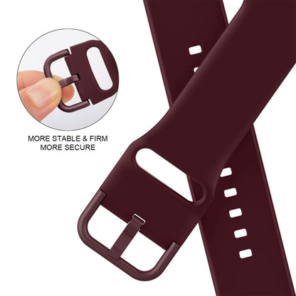 For Apple Watch Series 9 41mm Pin Buckle Silicone Watch Band(Wine Red) - Watch Bands by buy2fix | Online Shopping UK | buy2fix