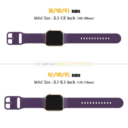 For Apple Watch SE 2023 44mm Pin Buckle Silicone Watch Band(Dark Purple) - Watch Bands by buy2fix | Online Shopping UK | buy2fix