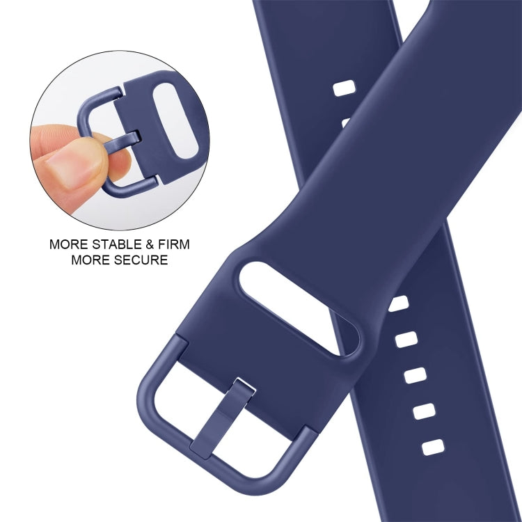 For Apple Watch SE 2023 44mm Pin Buckle Silicone Watch Band(Violet Gray) - Watch Bands by buy2fix | Online Shopping UK | buy2fix