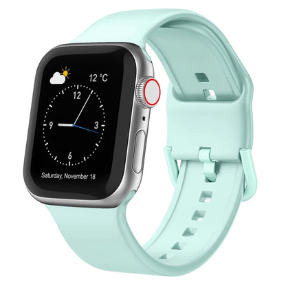 For Apple Watch SE 2023 40mm Pin Buckle Silicone Watch Band(Mint Green) - Watch Bands by buy2fix | Online Shopping UK | buy2fix