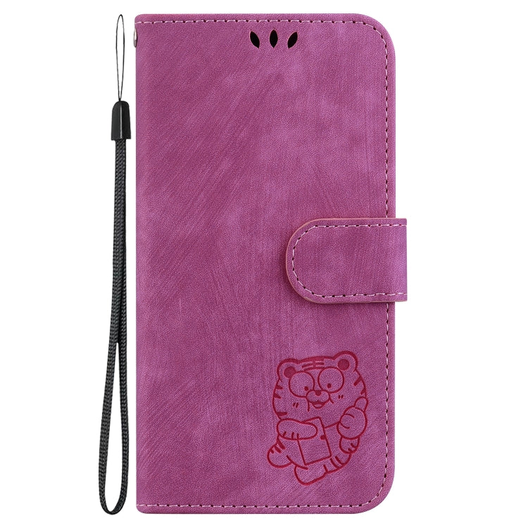 For iPhone SE 2024 Little Tiger Embossed Leather Phone Case(Rose Red) - More iPhone Cases by buy2fix | Online Shopping UK | buy2fix