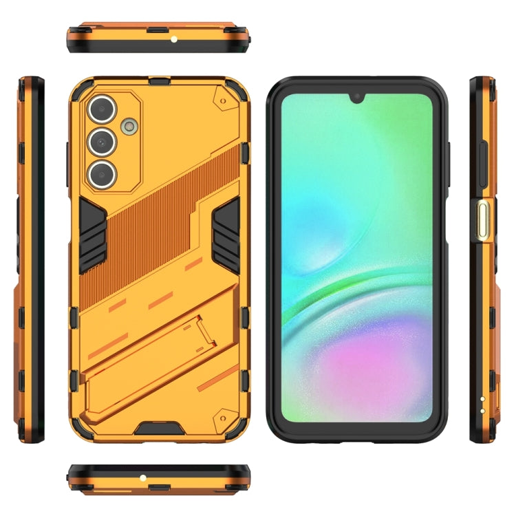 For Samsung Galaxy A15 Punk Armor 2 in 1 PC + TPU Shockproof Phone Case with Invisible Holder(Orange) - Galaxy Phone Cases by buy2fix | Online Shopping UK | buy2fix