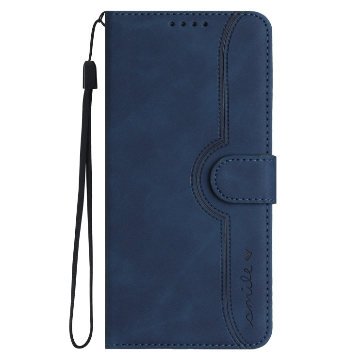 For iPhone SE 2024 Heart Pattern Skin Feel Leather Phone Case(Royal Blue) - More iPhone Cases by buy2fix | Online Shopping UK | buy2fix