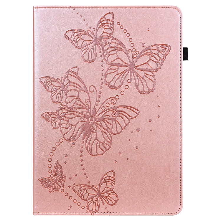 For Samsung Galaxy Tab S9 Embossed Butterfly Pattern Leather Tablet Case(Pink) - Galaxy Tab S9 Cases by buy2fix | Online Shopping UK | buy2fix