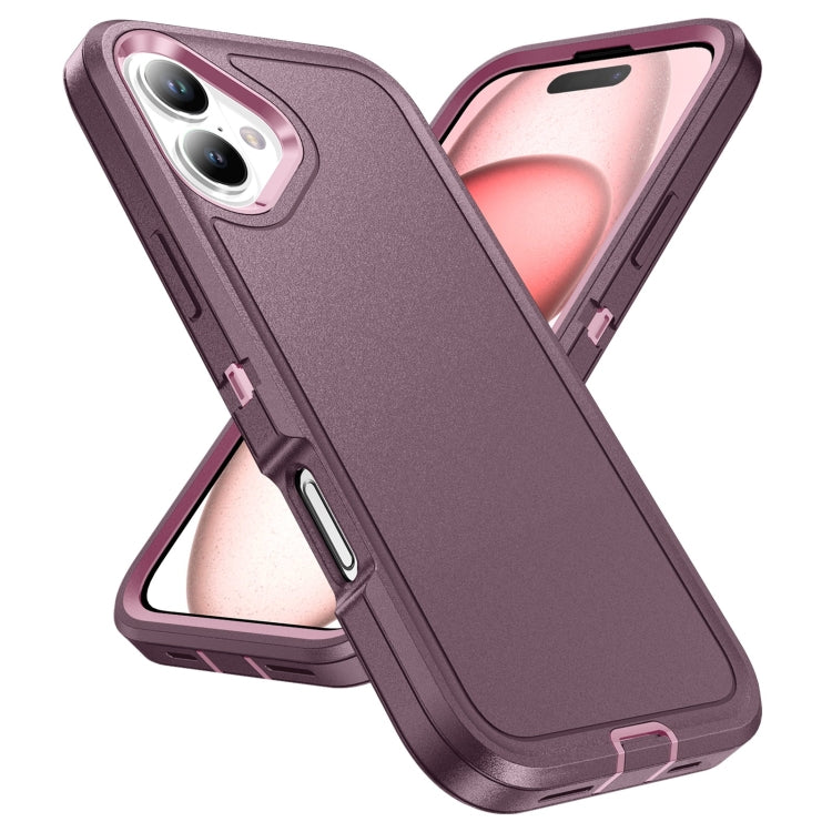 For iPhone 16 Life Waterproof Rugged Phone Case(Purple + Pink) - iPhone 16 Cases by buy2fix | Online Shopping UK | buy2fix