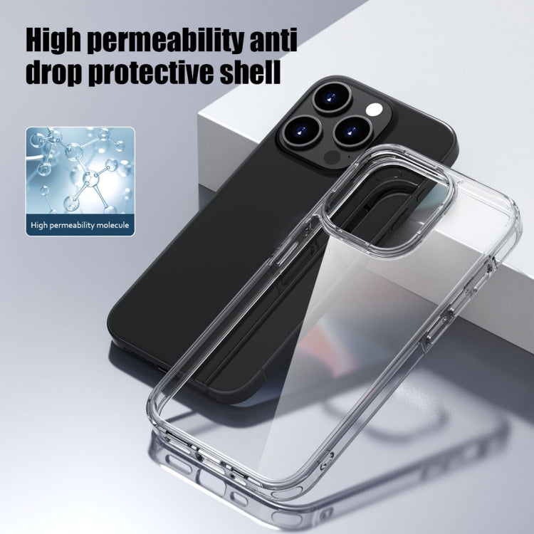 For iPhone 15 Pro Max iPAKY Aurora Series Shockproof PC + TPU Protective Phone Case(Transparent Blue) - iPhone 15 Pro Max Cases by iPAKY | Online Shopping UK | buy2fix