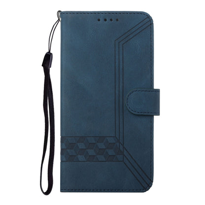 For OPPO A79 Cubic Skin Feel Flip Leather Phone Case(Blue) - OPPO Cases by buy2fix | Online Shopping UK | buy2fix