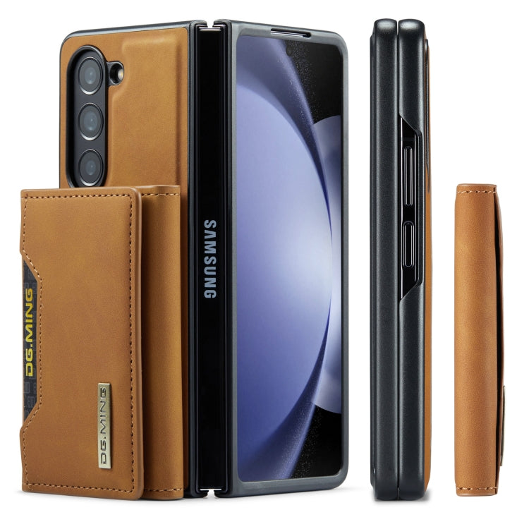 For Samsung Galaxy Z Fold5 DG.MING M2 Series 3-Fold Multi Card Bag + Magnetic Phone Case(Brown) - Galaxy Z Fold5 Cases by DG.MING | Online Shopping UK | buy2fix