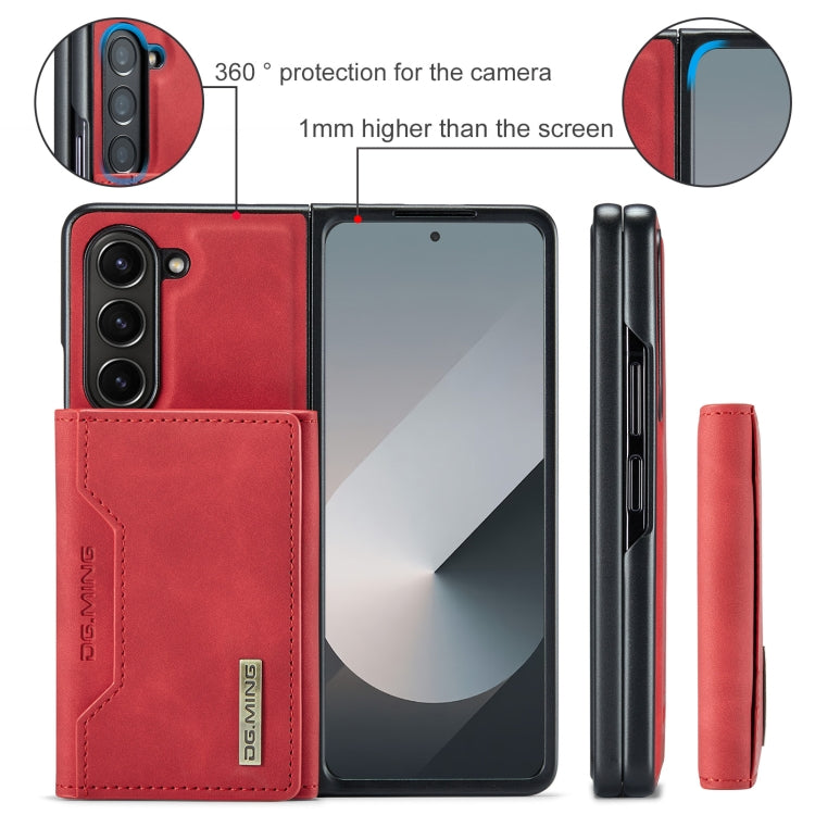 For Samsung Galaxy Z Fold6 DG.MING M2 Series 3-Fold Multi Card Bag + Magnetic Phone Case(Red) - Galaxy Z Fold6 5G Cases by DG.MING | Online Shopping UK | buy2fix