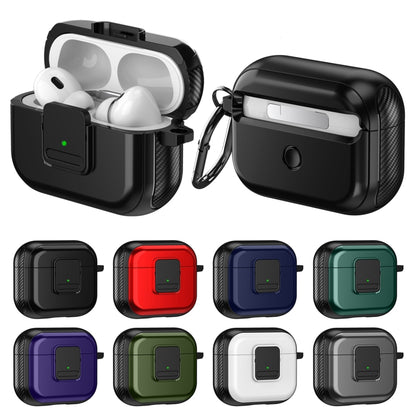 For AirPods 3 TPU + PC Wireless Earphones Case with Magnetic Switch(Army Green) - For AirPods 3 by buy2fix | Online Shopping UK | buy2fix