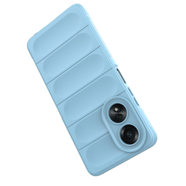 For OPPO A58 4G Global Magic Shield TPU + Flannel Phone Case(Light Blue) - OPPO Cases by buy2fix | Online Shopping UK | buy2fix