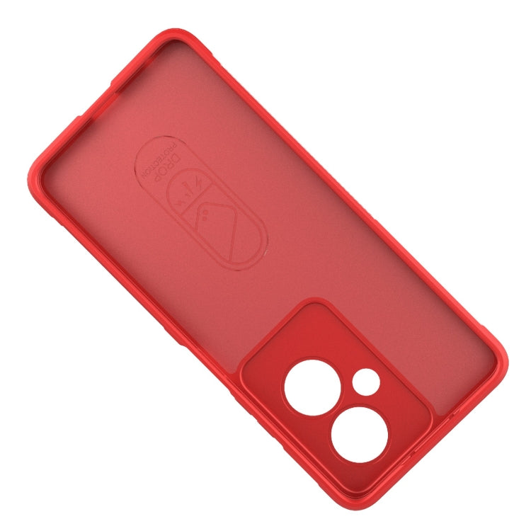 For OPPO A79 5G Global Magic Shield TPU + Flannel Phone Case(Red) - OPPO Cases by buy2fix | Online Shopping UK | buy2fix