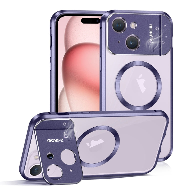 For iPhone 15 Plus Aromatherapy Holder Single-sided MagSafe Magnetic Phone Case(Purple) - iPhone 15 Plus Cases by buy2fix | Online Shopping UK | buy2fix