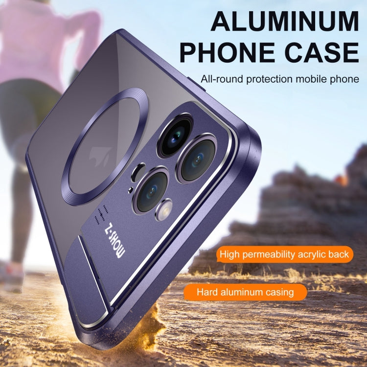 For iPhone 16 Pro Max Aromatherapy Holder Single-sided MagSafe Magnetic Phone Case(Purple) - iPhone 16 Pro Max Cases by buy2fix | Online Shopping UK | buy2fix