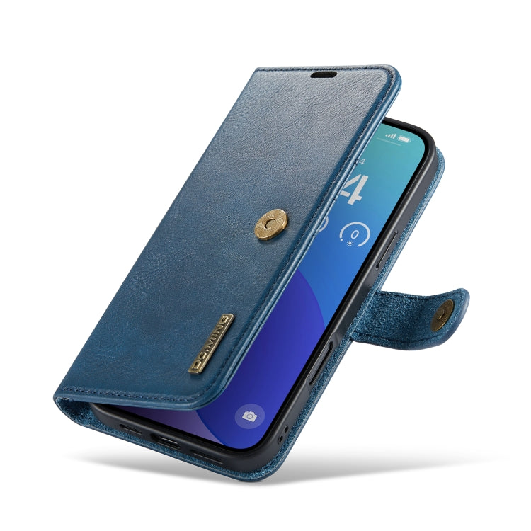 For iPhone 16 Pro Max DG.MING Crazy Horse Texture Detachable Magnetic Leather Phone Case(Blue) - iPhone 16 Pro Max Cases by DG.MING | Online Shopping UK | buy2fix